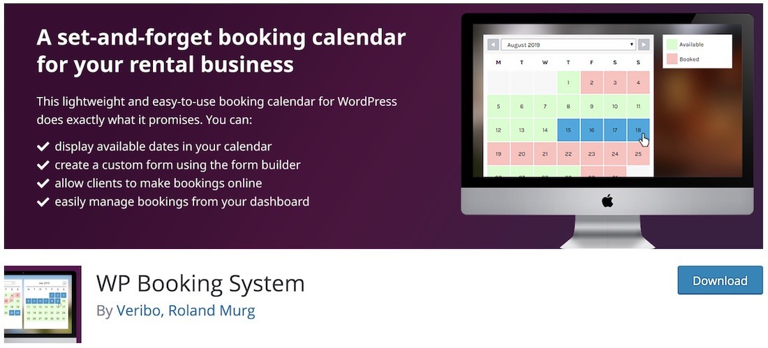wp system rezerwacji bezpłatna wtyczka wordpress
