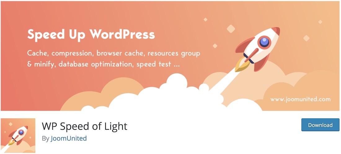 wp velocidade da luz plugin wordpress