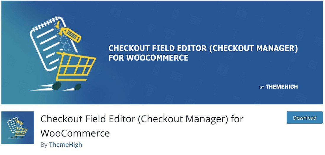 editor de campo de checkout do woocommerce