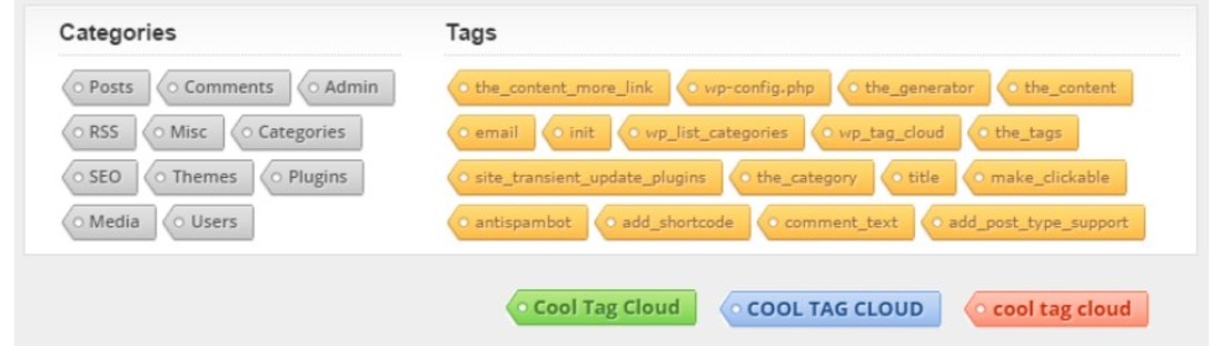 Plugins coloridos de tags do WordPress