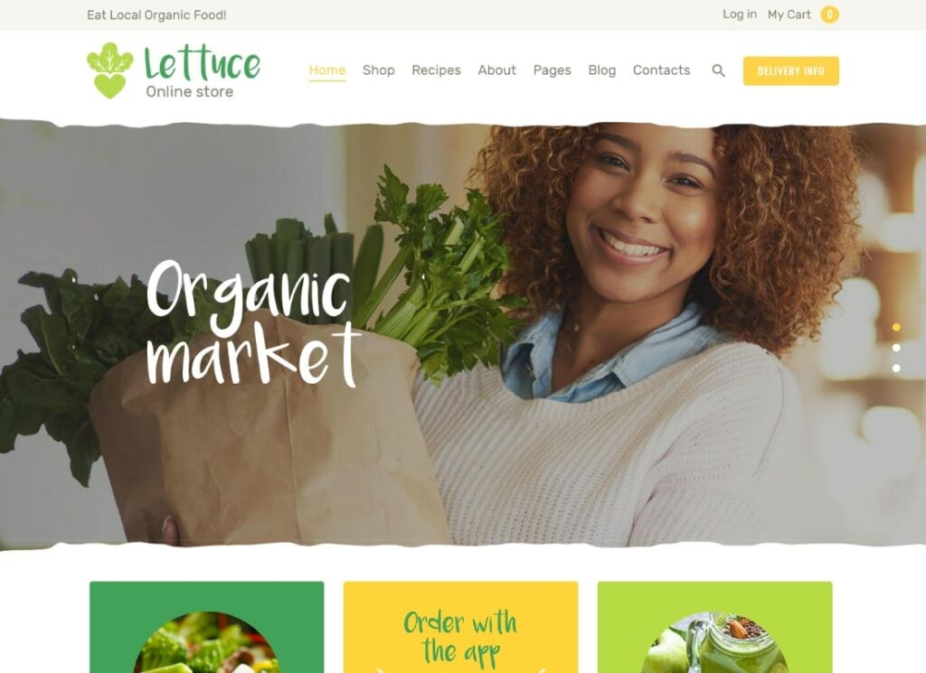 Alface | Tema WordPress de Produtos de Loja Online de Alimentos Orgânicos e Ecológicos