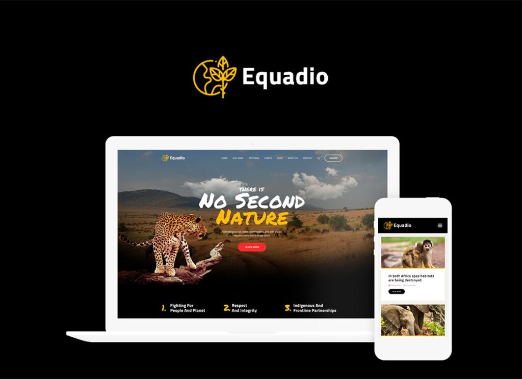 Equador | Tema WordPress sem fins lucrativos e ambiental