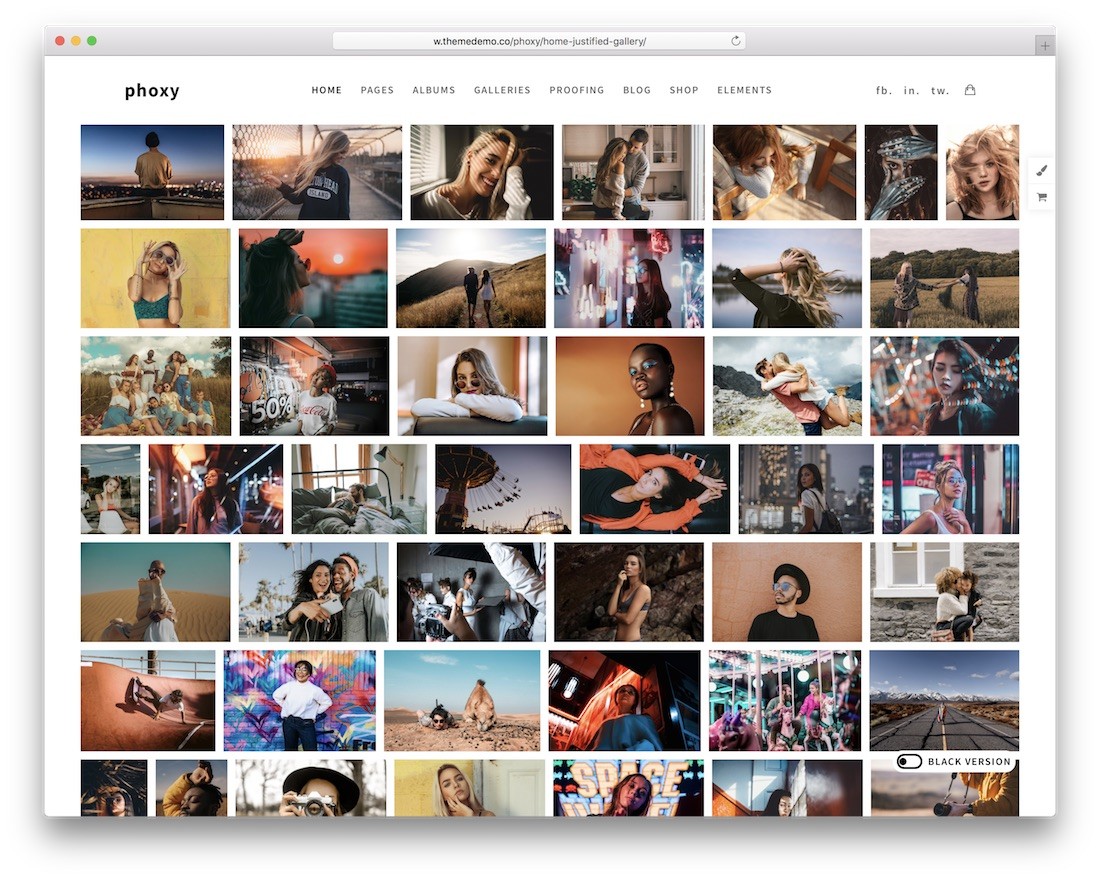 phoxy wordpress แกลลอรี่ธีม