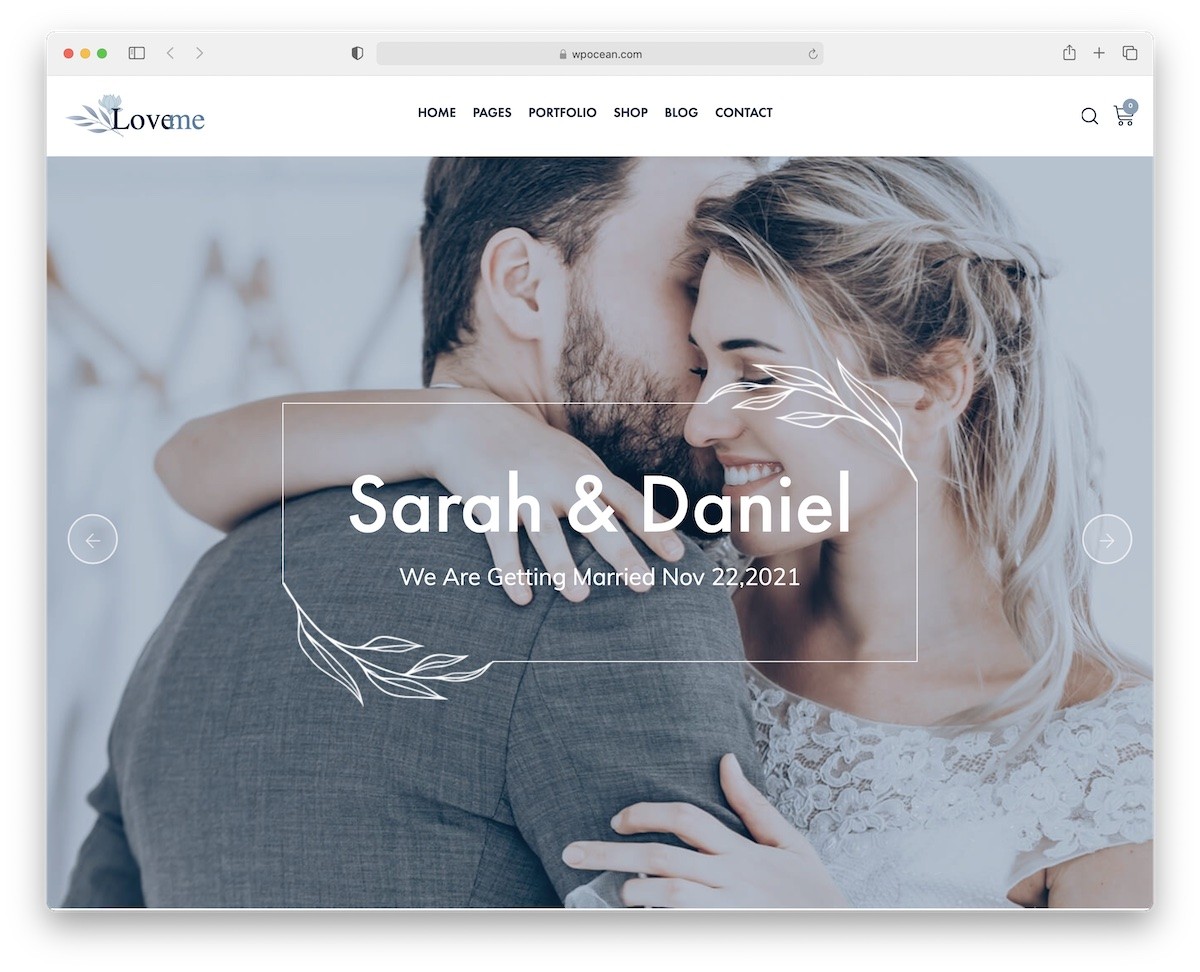 tema de wordpress de boda loveme