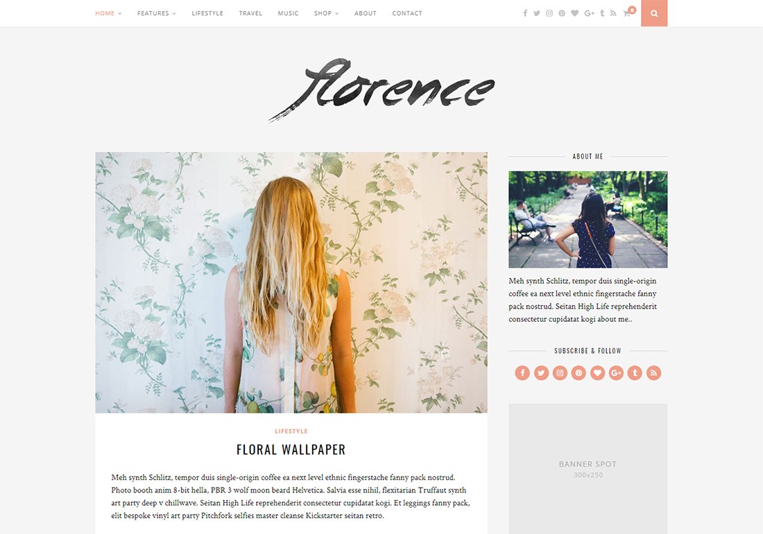 Florence Personal Branding WordPress-Thema