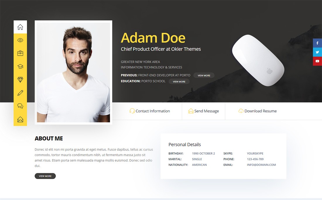 Porto Personal Branding WordPress-Theme