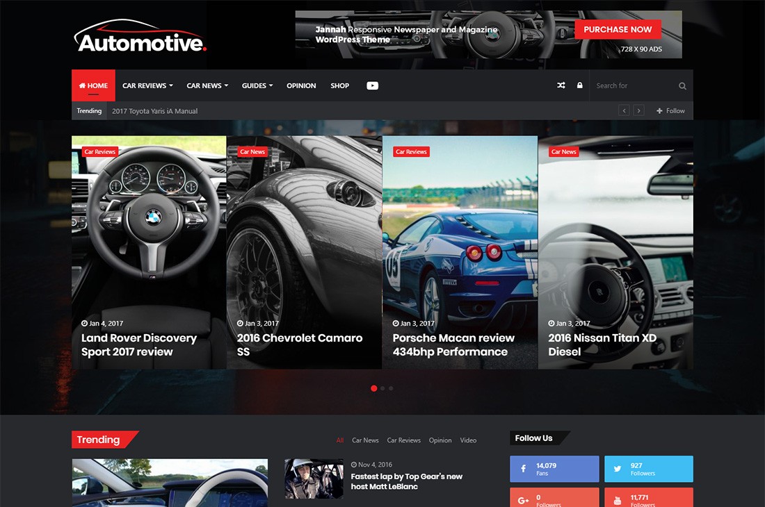 Jannah new cars magazine temas wordpress