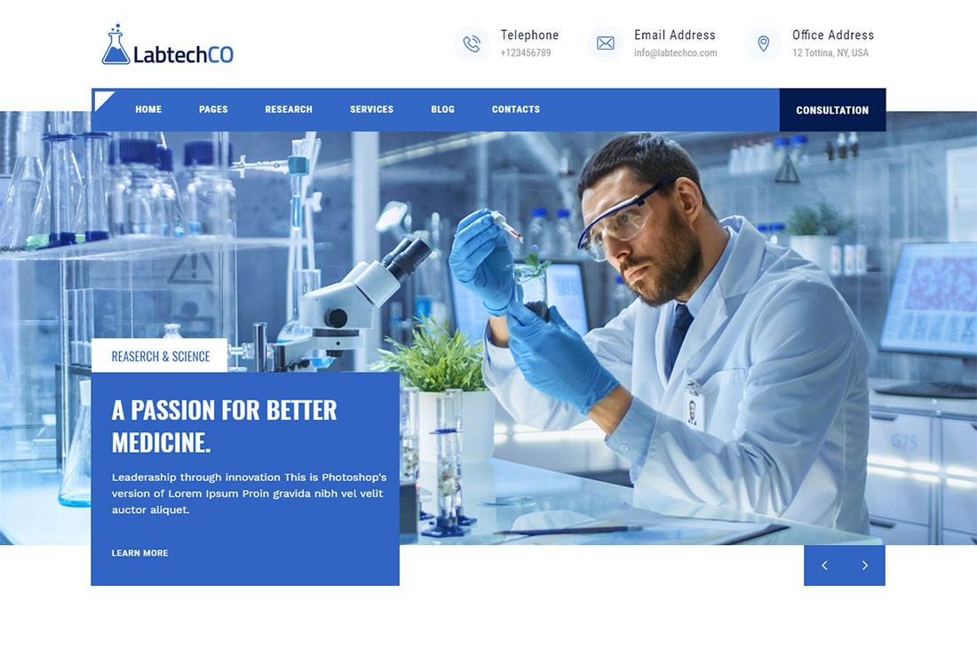 labtechco 科学 wordpress 主题