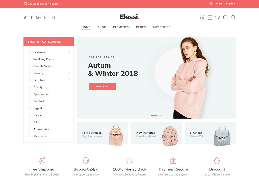 ธีม elessi ajax woocommerce