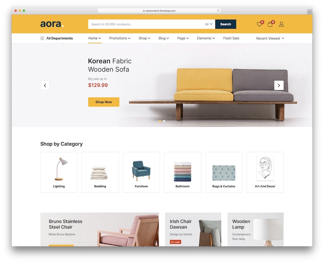 aora wordpress webshop ธีม