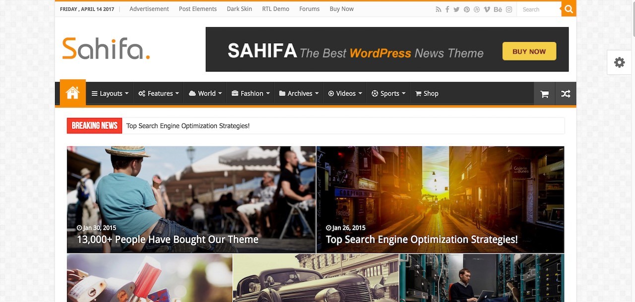 Sahifa - tema WordPress RTL