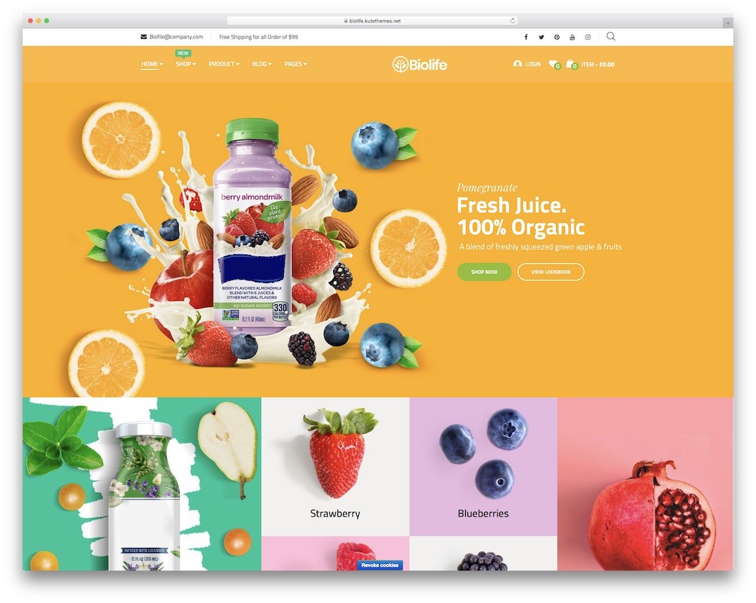 tema wordpress design plano biolife