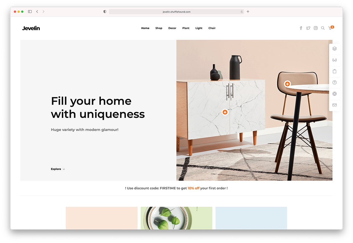 jevelin - tema furnitur WordPress