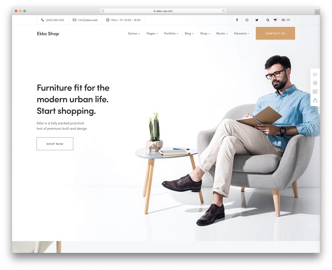 ekko furniture tema wordpress