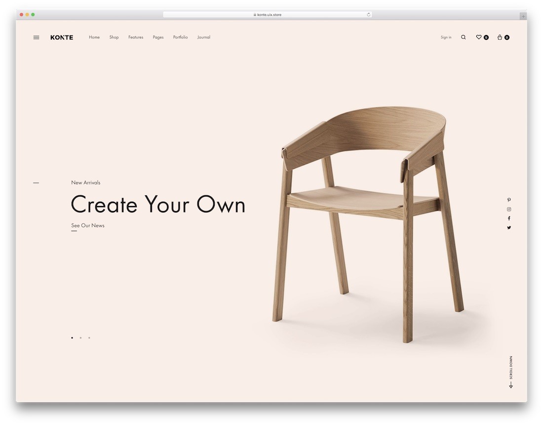 tema wordpress konte furniture