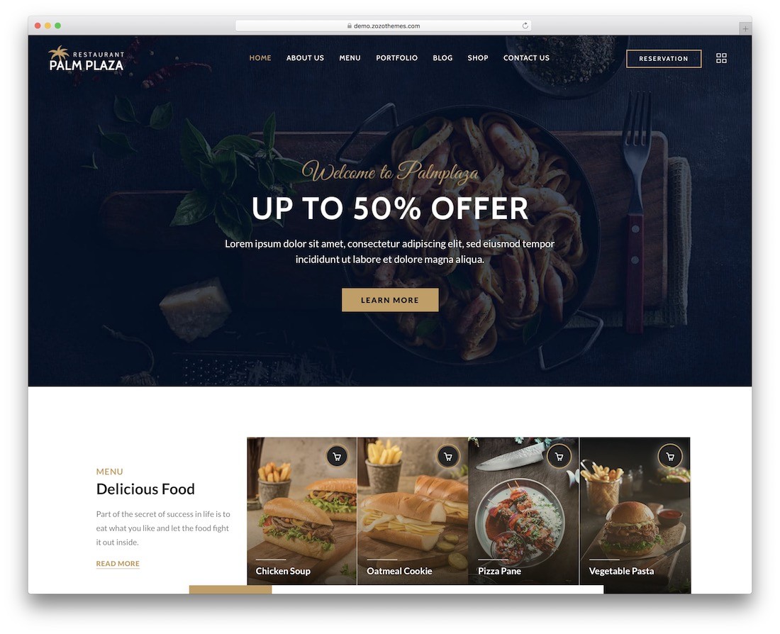 palmplaza 食品卡车 wordpress 主题