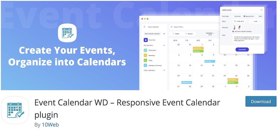 plugin wordpress kalender acara wd