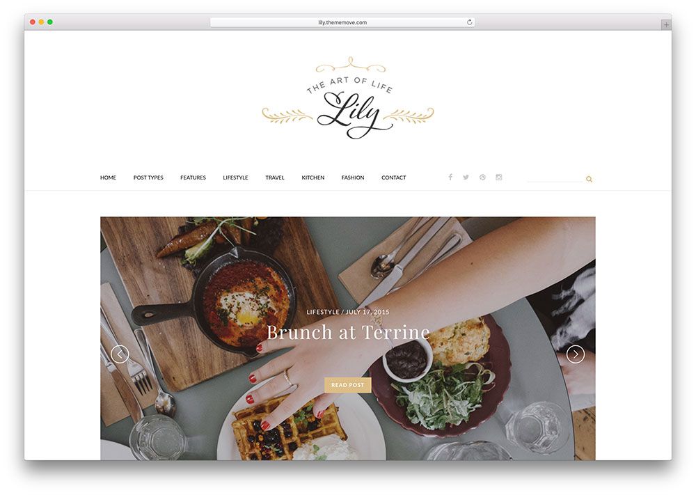 Lily-minimal-wordpress-food-blog-theme