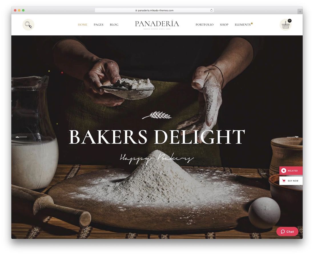 modelo de site de padaria panaderia