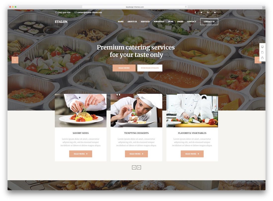 catering wordpress temaları