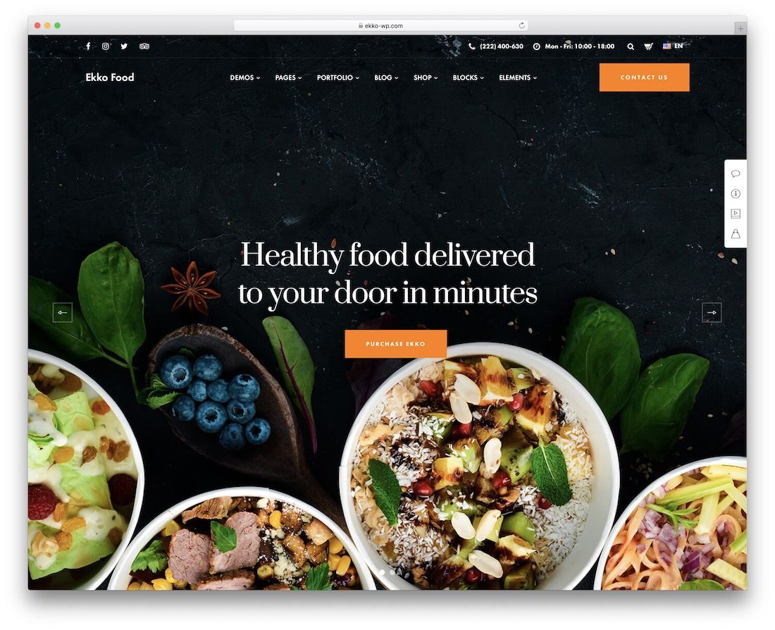 ekko catering wordpress teması.