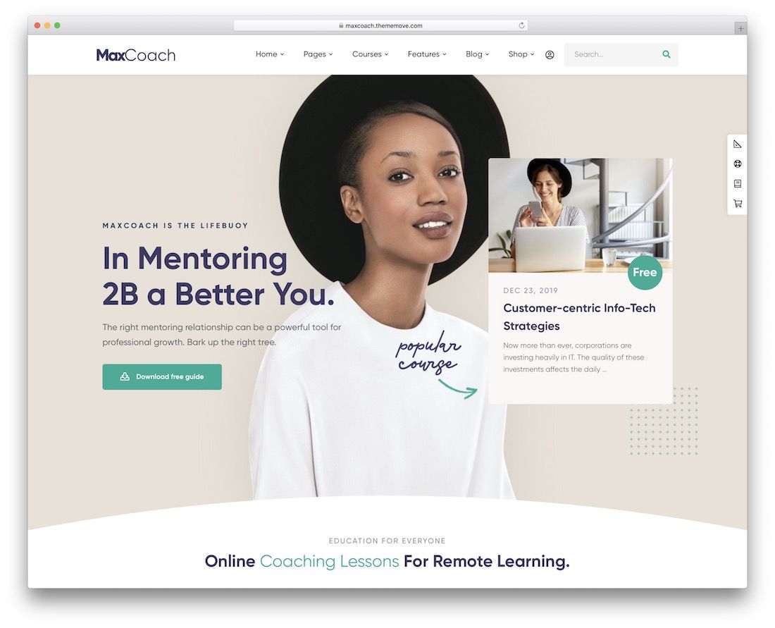 maxcoach lms wordpress motyw