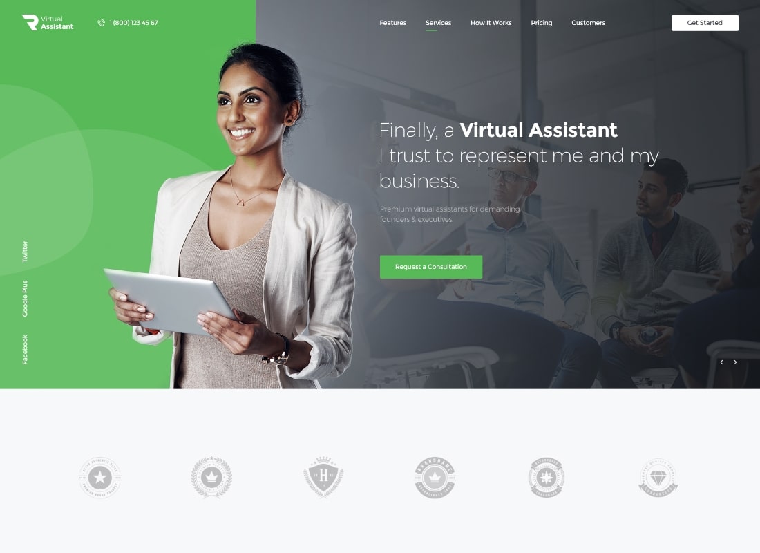 Virtual Assistant WordPress Theme