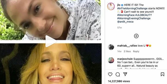 przykłady z marketingu cyfrowego: jennifer lopez