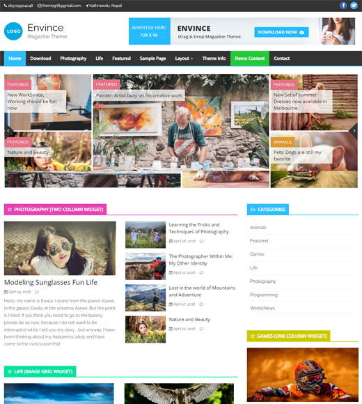 โน้มน้าวใจ Google AdSense Optimized WordPress Theme