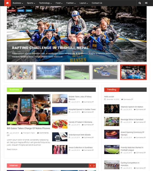 ColorNews ธีม WordPress โฆษณาฟรี