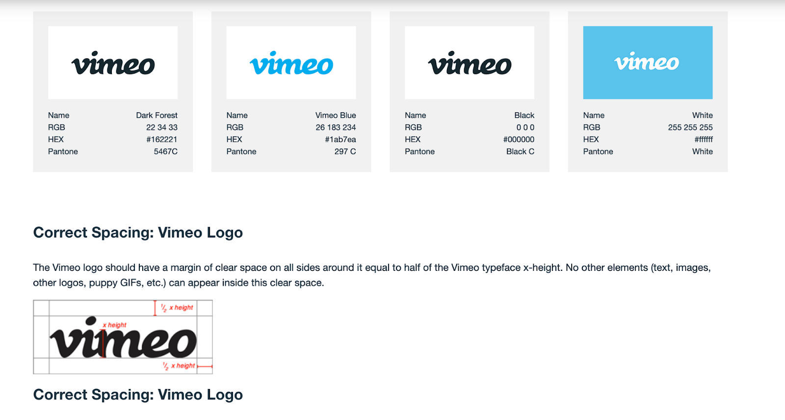 Vimeo grandi linee guida