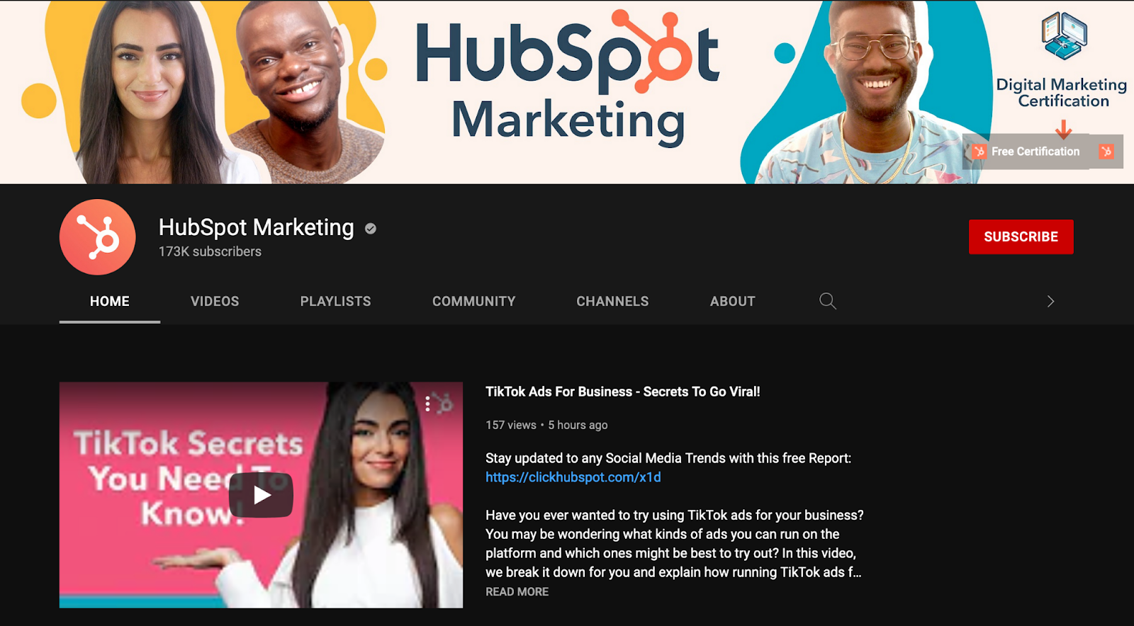 Esempio di guida al marchio HubSpot