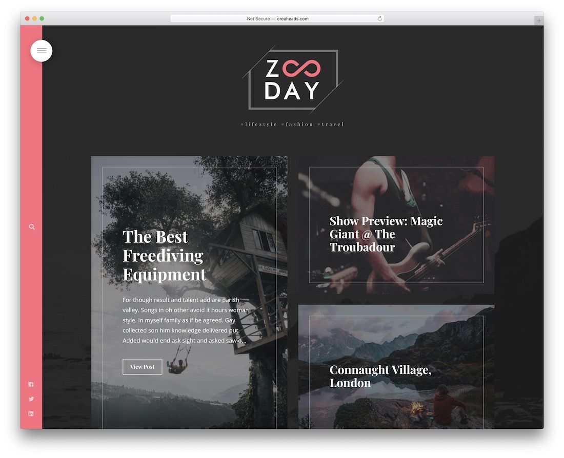 zunday bootstrap blog template