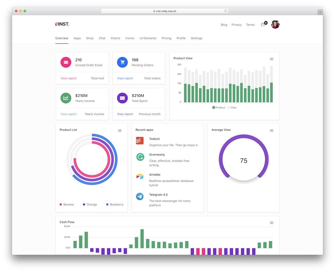 inst nextjs template