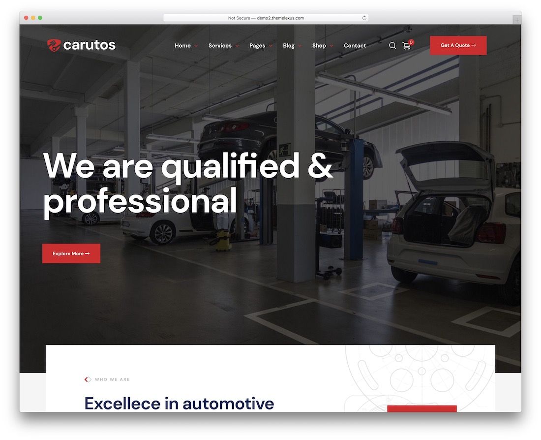 carutos auto service ธีมเวิร์ดเพรส