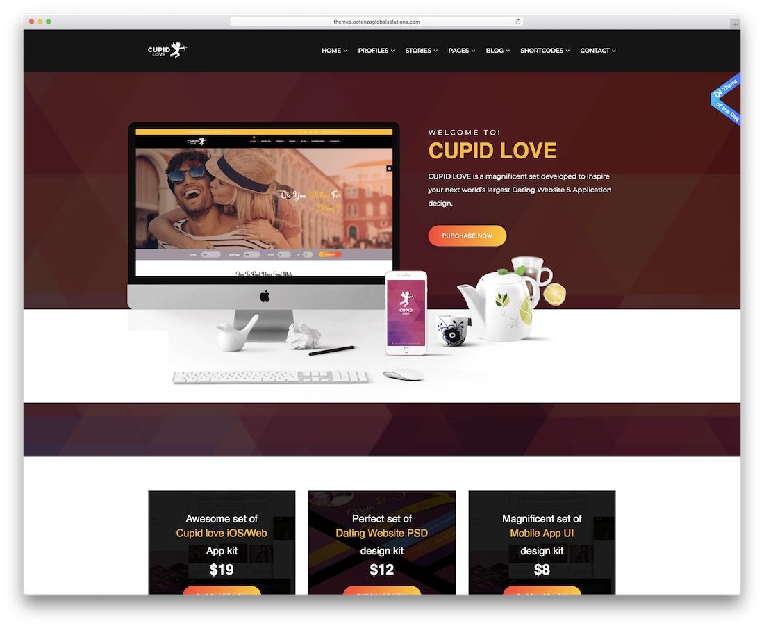 modello html del sito di incontri amore cupido