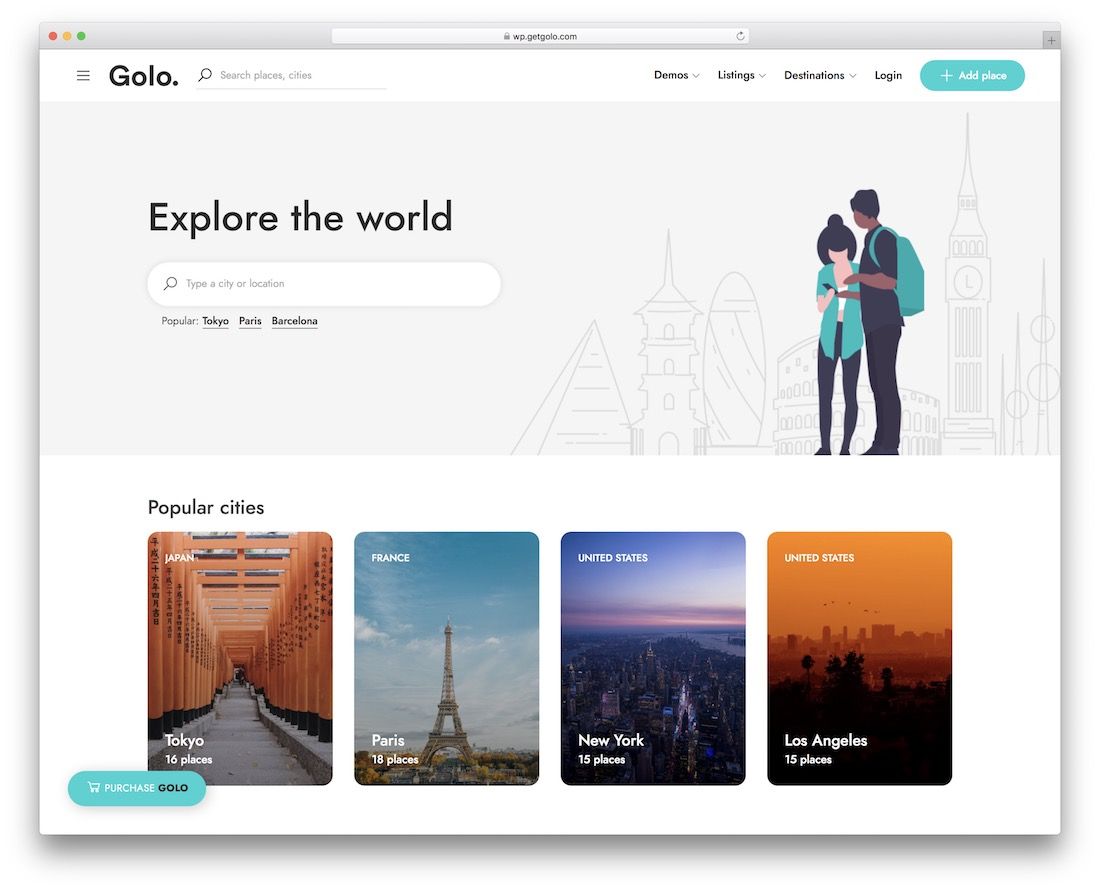 tema wordpress della directory golo