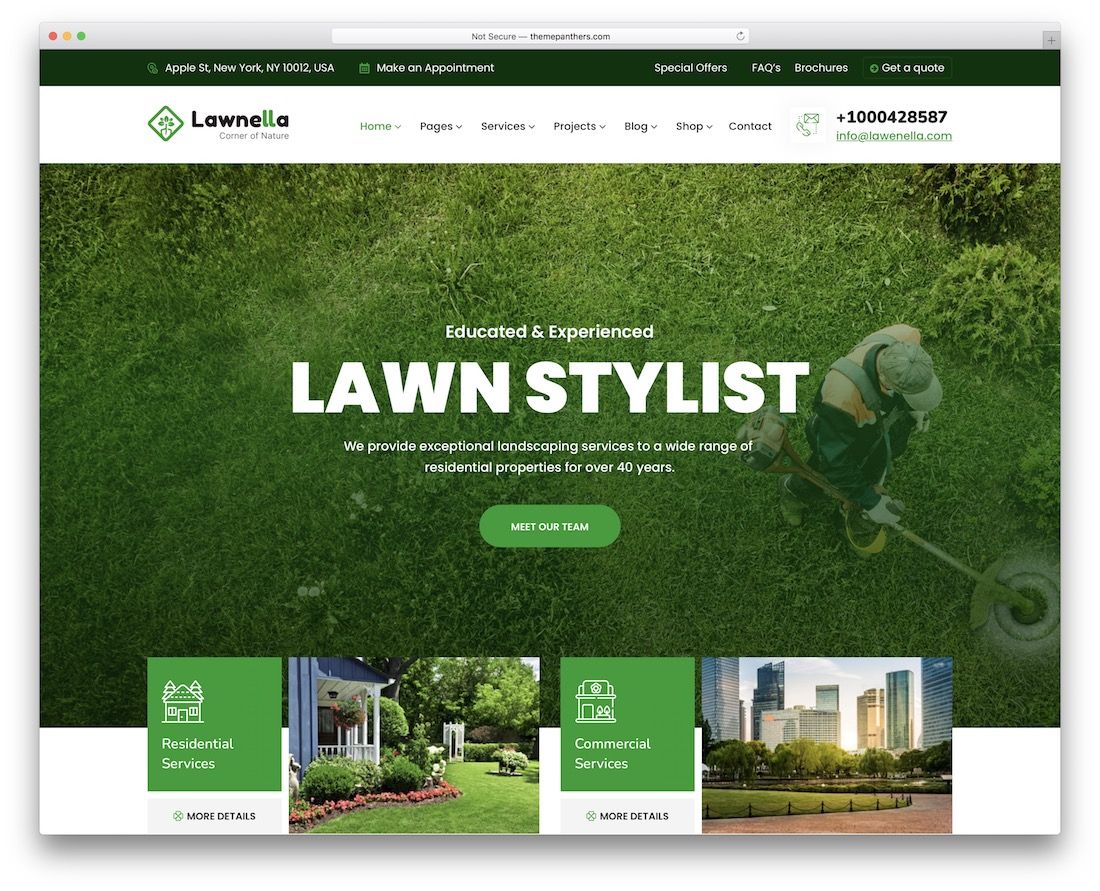 tema wordpress paesaggistico di lawnella