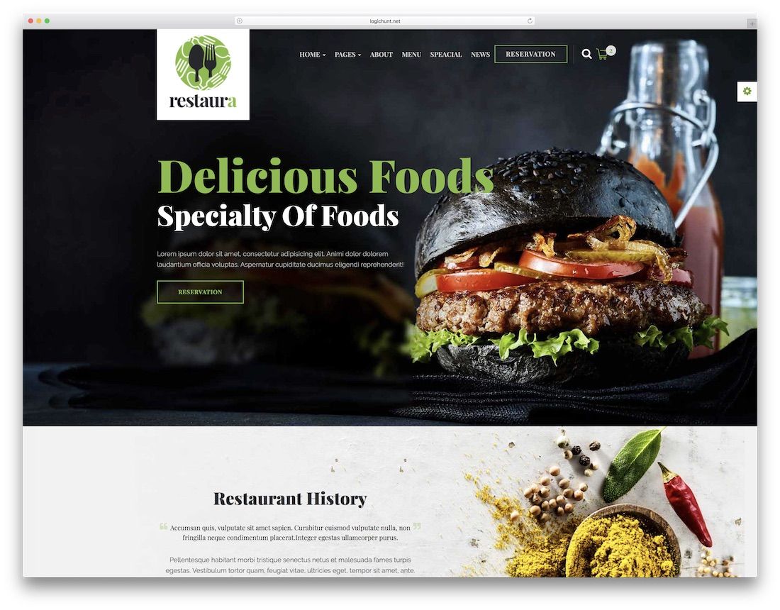 modèle de site Web de restauration html pour restaurant