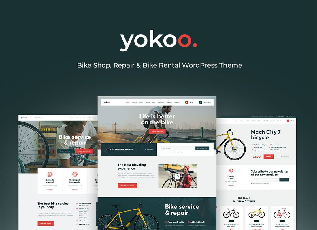 Yokoo | Toko Sepeda & Penyewaan Sepeda Tema WordPress