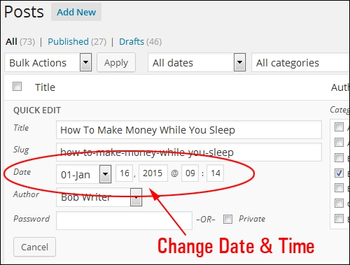 Scheduling WordPress Posts