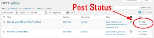 How To Schedule WordPress Blog Posts