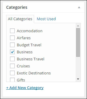 WordPress Post Categories