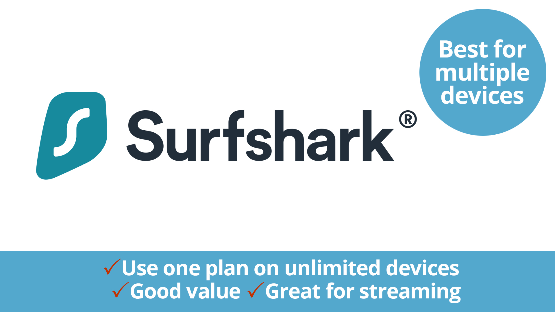 โลโก้ surfshark สำหรับ VPN ที่ดีที่สุด