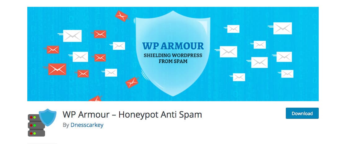 Página de inicio del sitio web de WP Armor