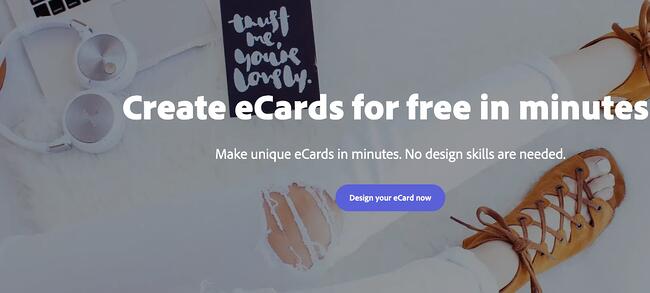 Pembuat ecard online: Adobe Creative Cloud Express