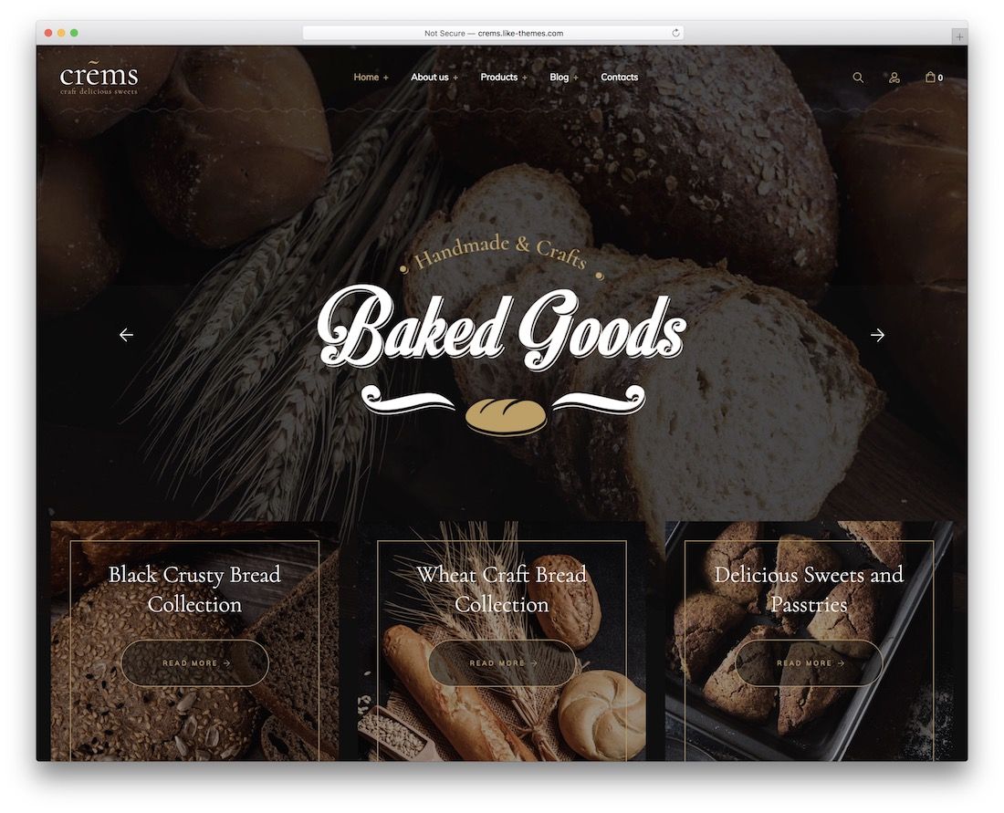 crems - thème boulangerie wordpress