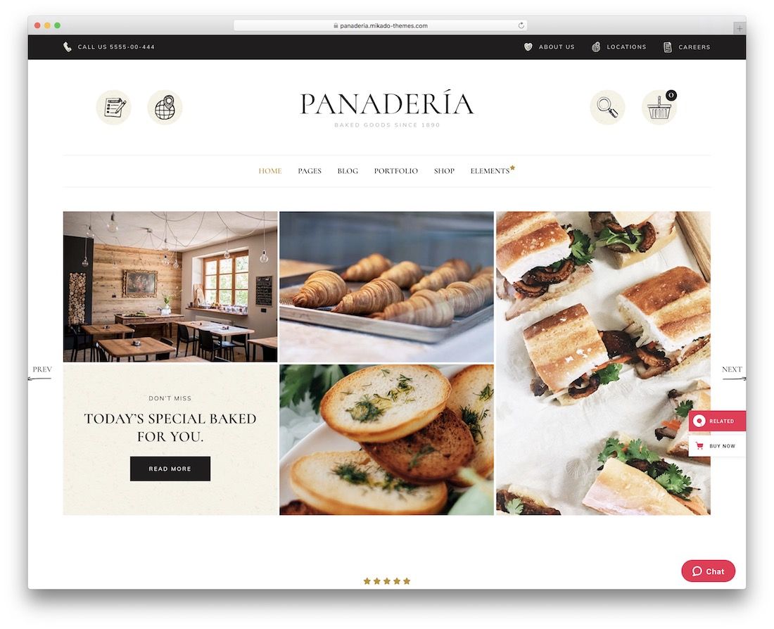 panaderia wordpress 面包店主题