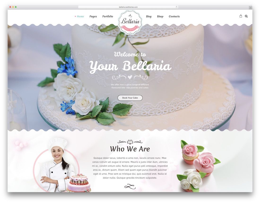 thème wordpress bellaria pour les boulangeries