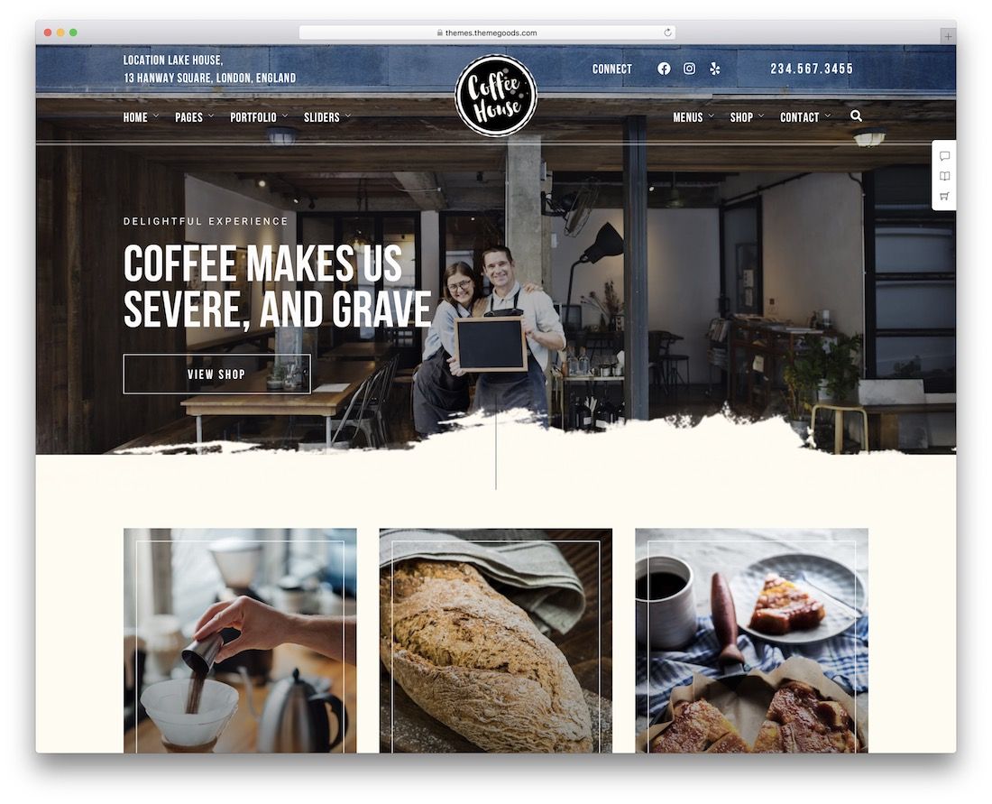 Craft WordPress Bäckerei Thema